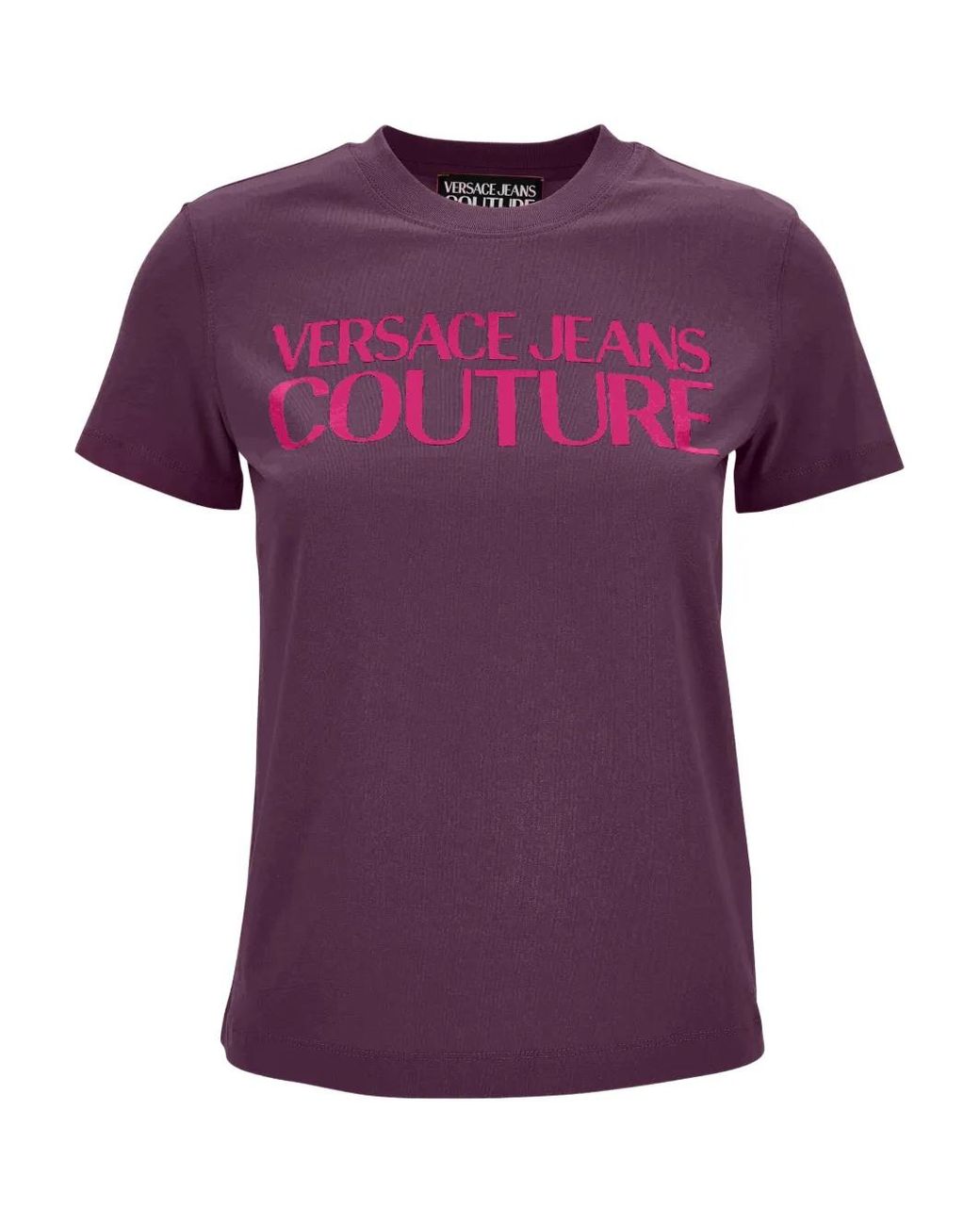 Versace Jeans Couture Purple Logo-Print T-Shirt