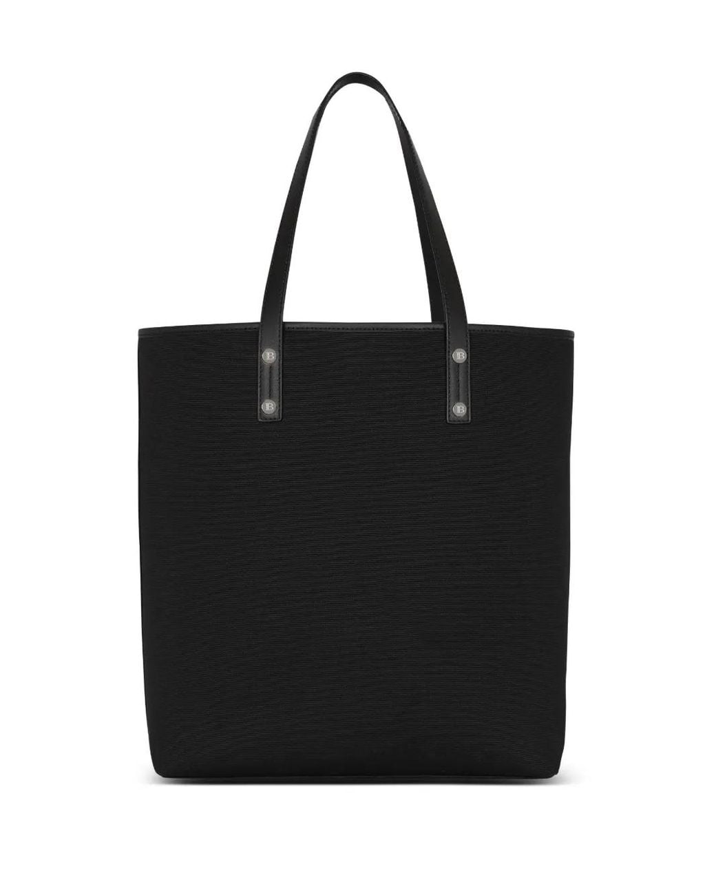 Balmain Black Embroidered Varsity Logo Tote Bag for men
