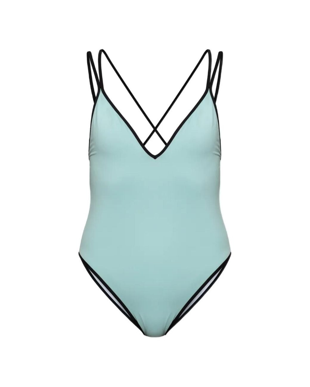 Balmain Blue Maillot De Bain À Logo Brodé