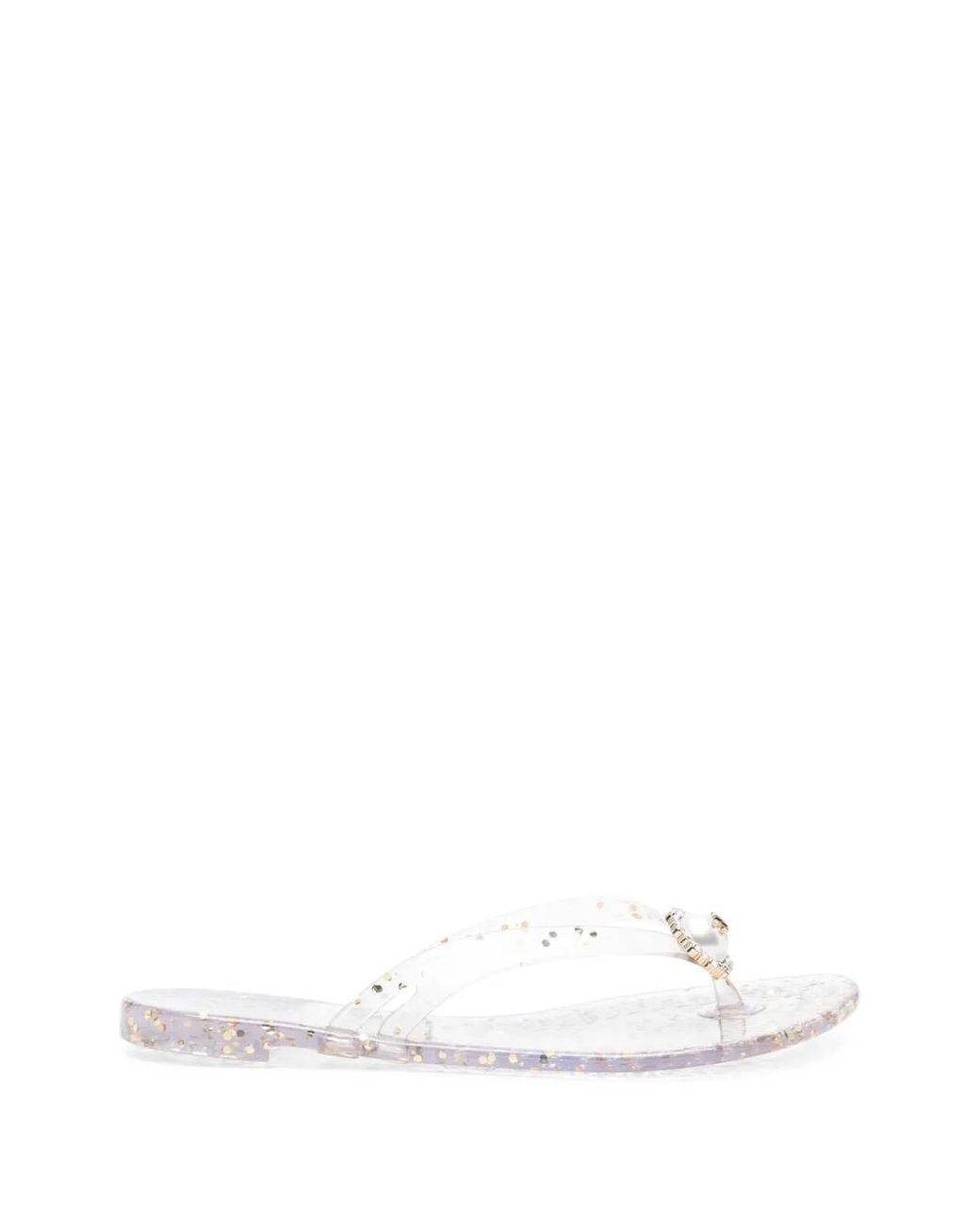 Casadei White Embellishment Sandals