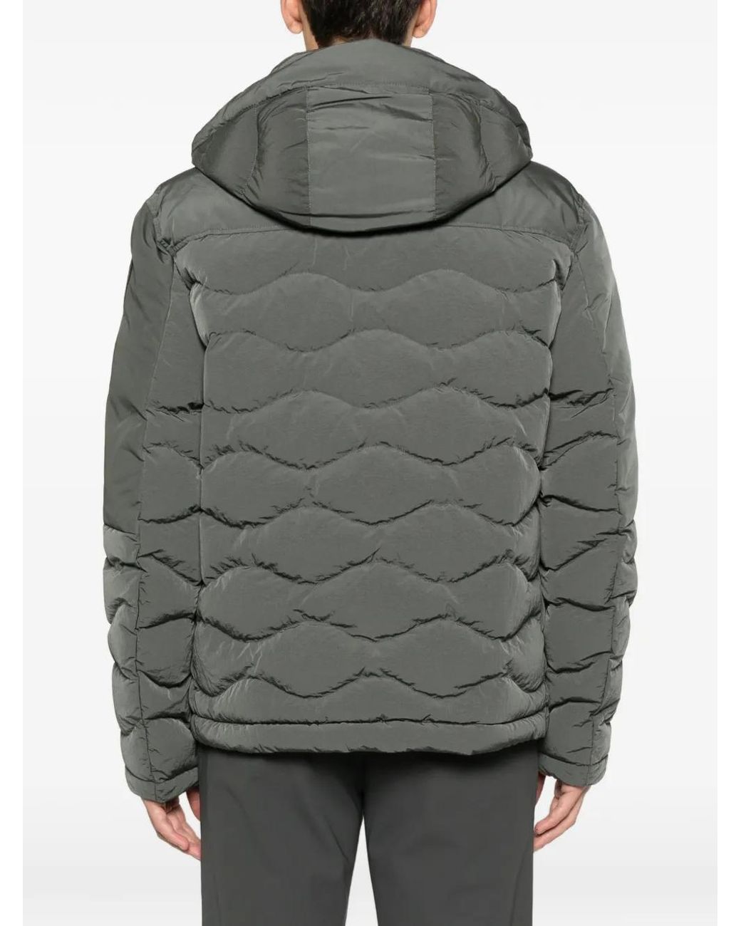 Blauer Gray Hooded Quilted Jacket for men