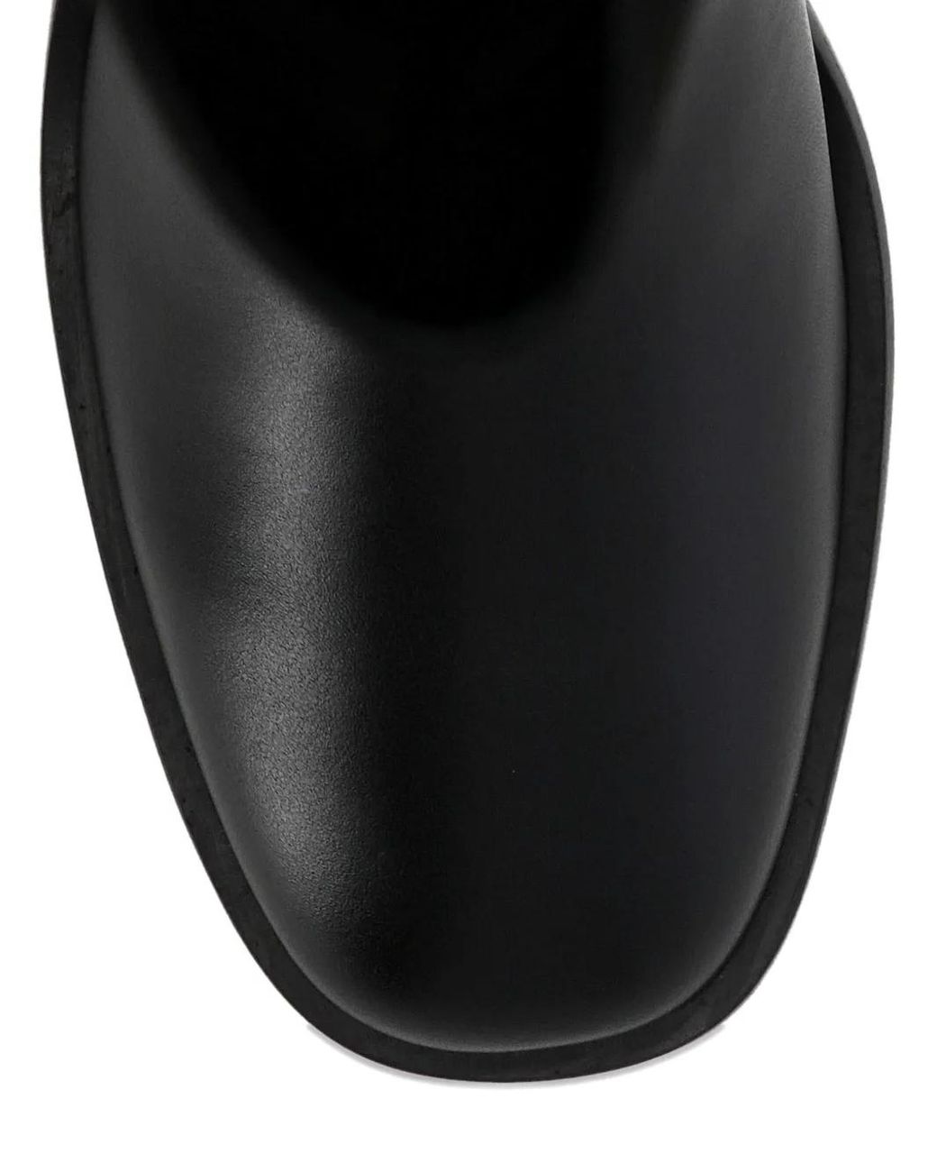 Stuart Weitzman Black Buckle-Detail Leather Boots