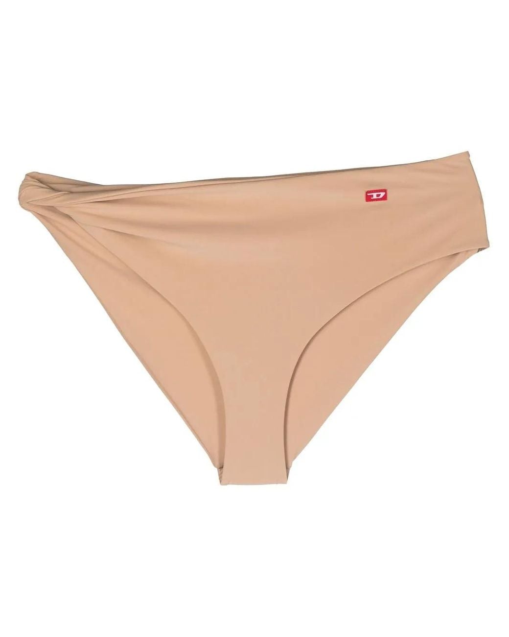 DIESEL White Ash Twisted Bikini Bottoms