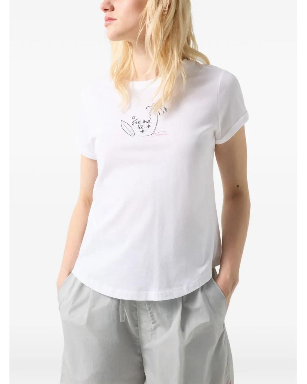 Bogner Fire + Ice White Debra Graphic-Print T-Shirt