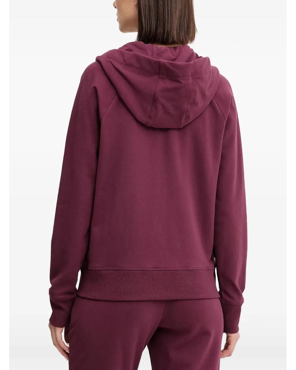 DKNY Purple Drawstring Zip-Up Hoodie