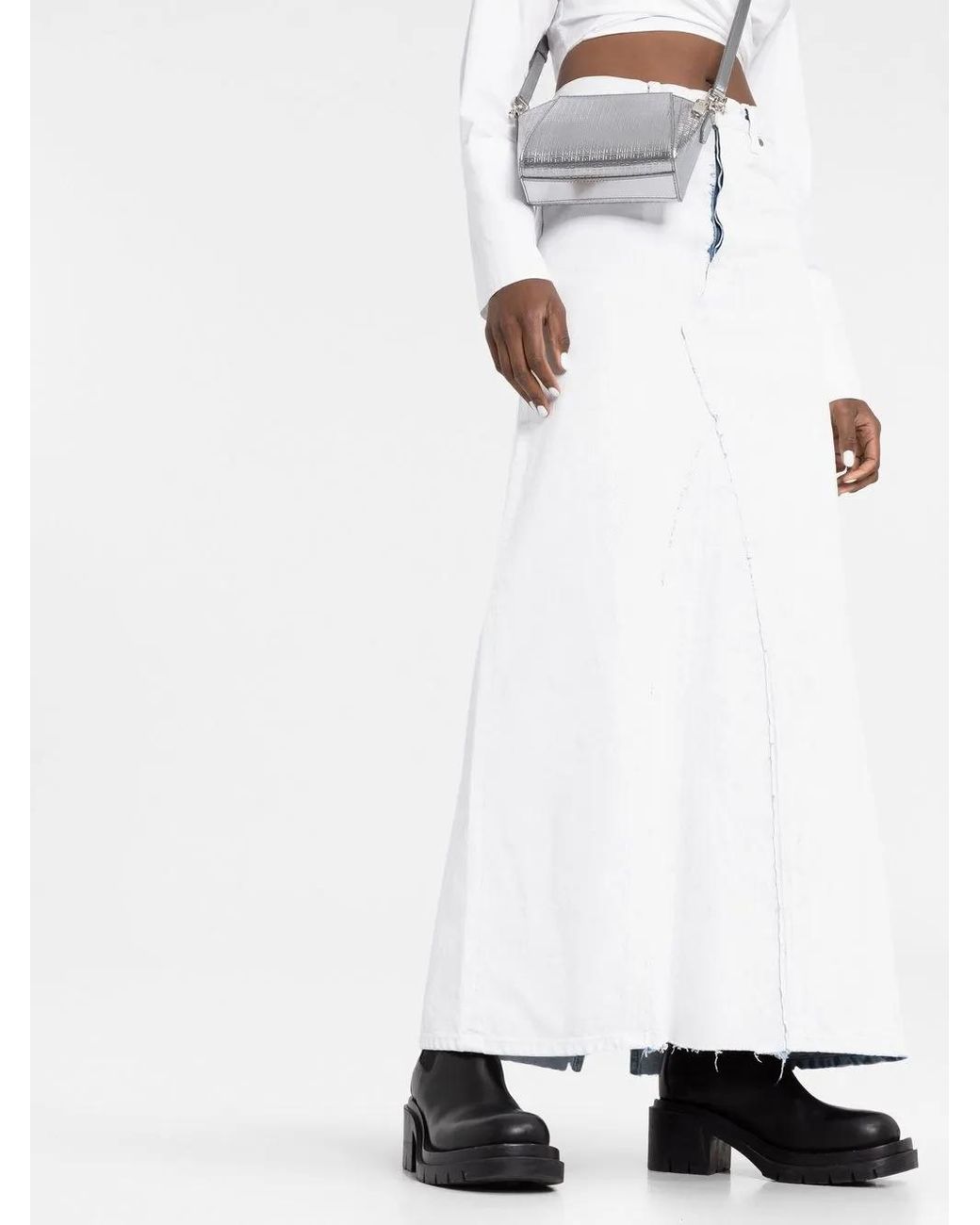 Maison Margiela White Denim Skirt