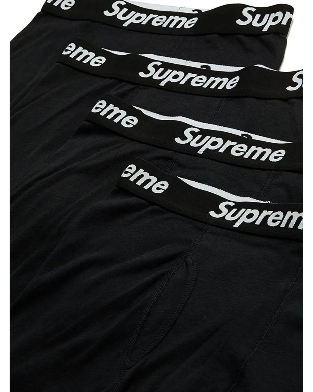 Supreme x Hanes Boxer Briefs (4 Pack) Black - Walmart.com