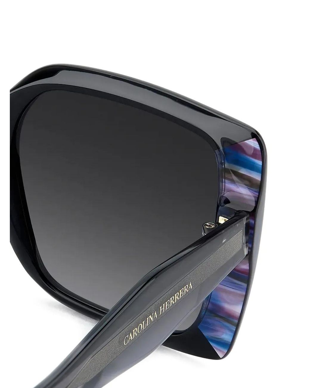 Carolina Herrera Black Square-Frame Sunglasses