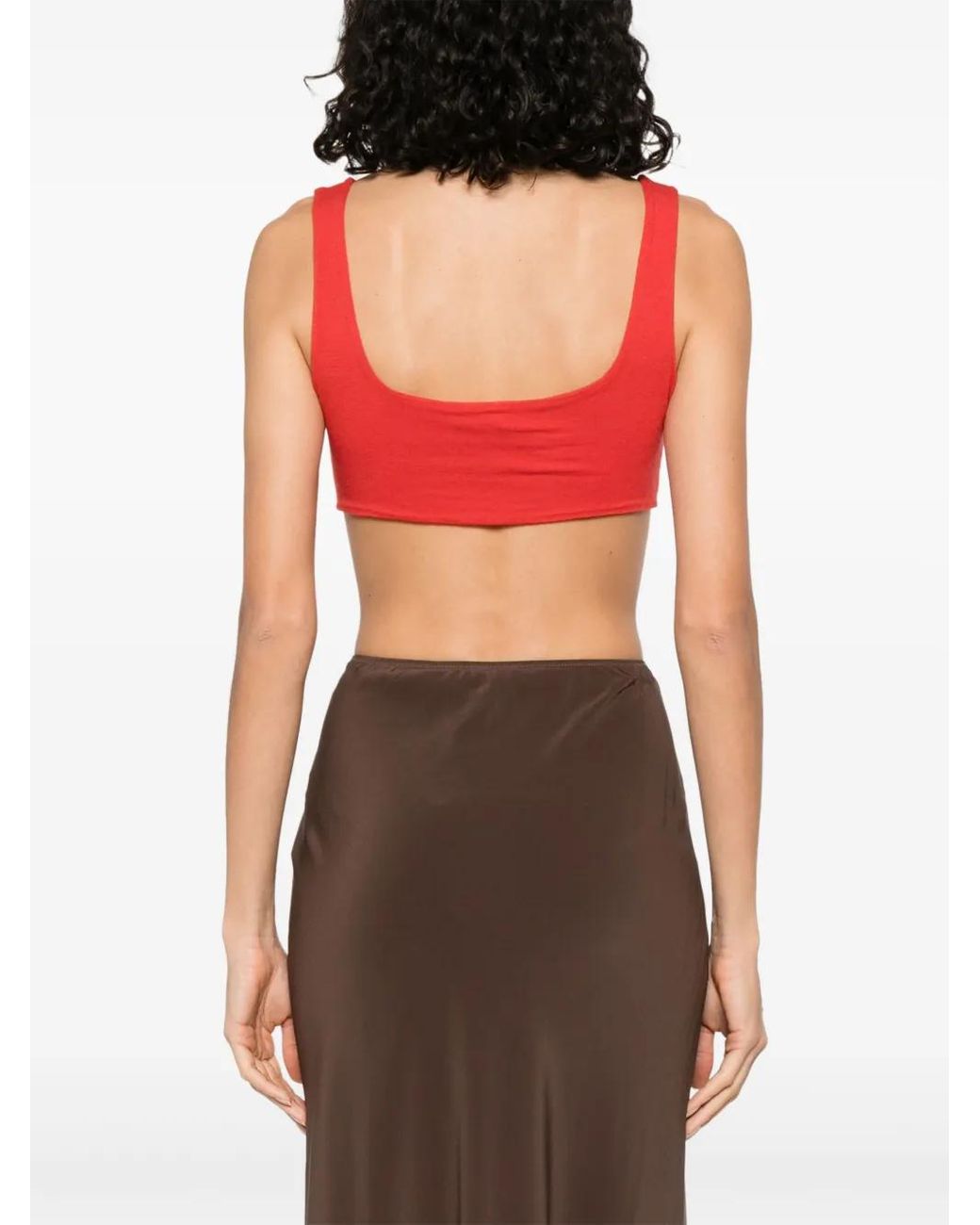 MANURI Gathered Cropped Top