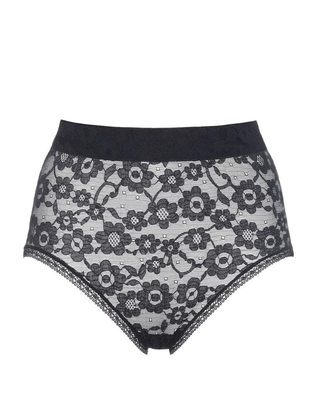 Eres Gray Joyeuse High-Waist Lace Briefs