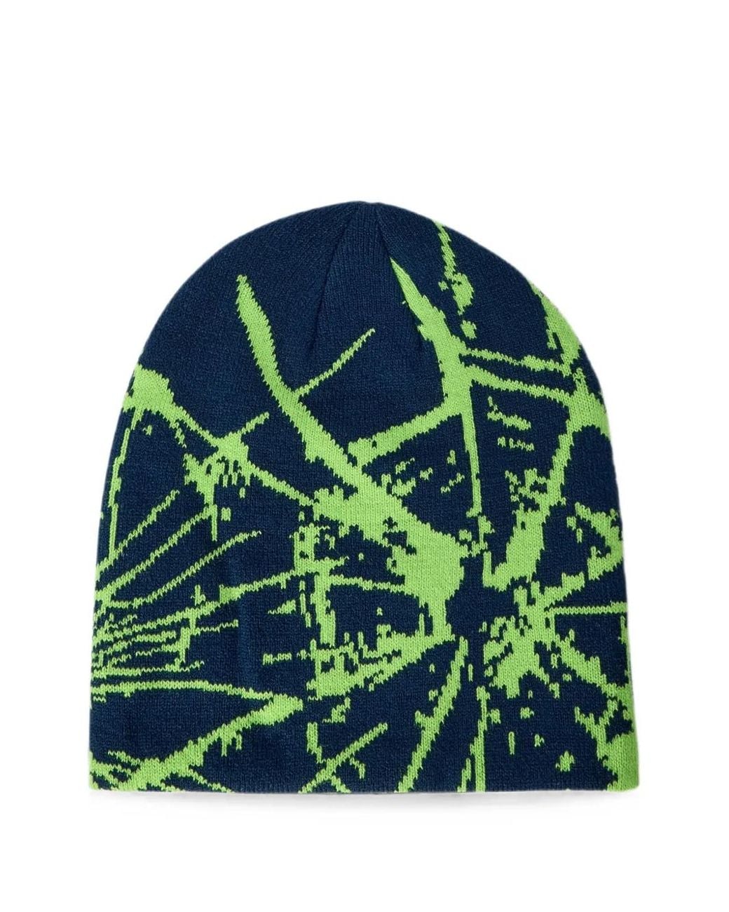 BoTT Green Shattered Skull Beanie Hat for men