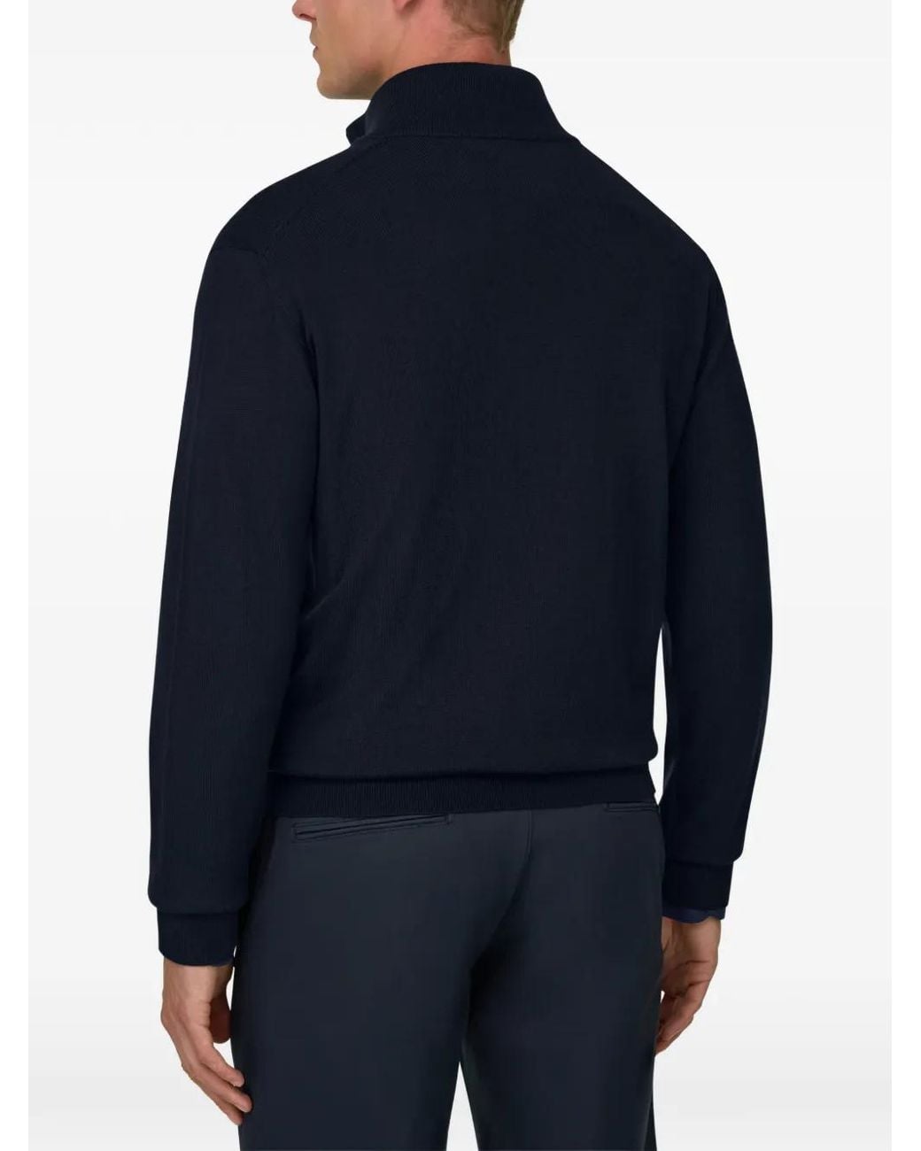 Boggi Blue Full-Zip Jumper for men