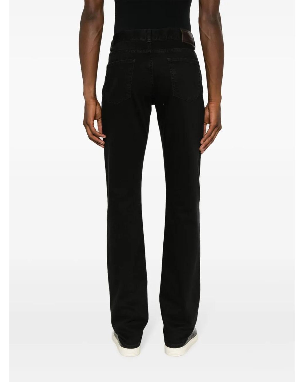 Pantalon Slim À Patch Logo Canali pour homme en coloris Black