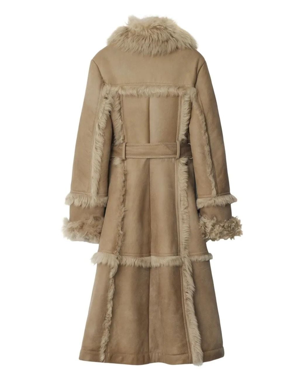 Burberry Natural Shearling Coat