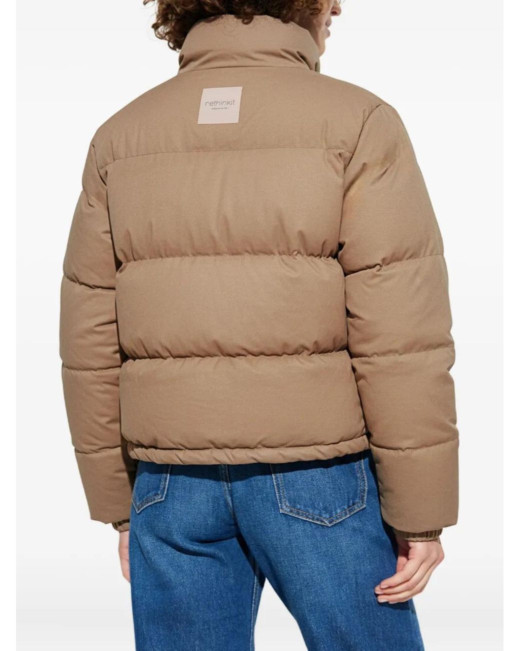 Rethinkit Studios Natural Logo-Appliqué Padded Jacket