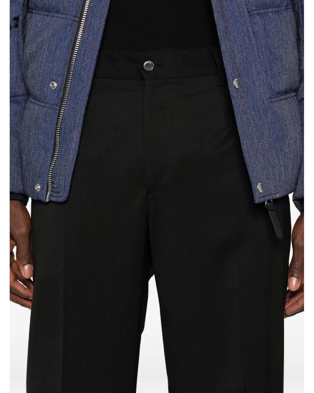 Briglia 1949 Black Pleated Straight-Leg Trousers for men