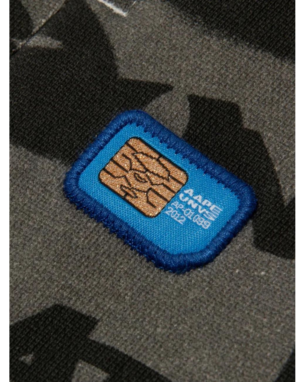 Aape By A Bathing Ape Gray Graphic Track Pants for men