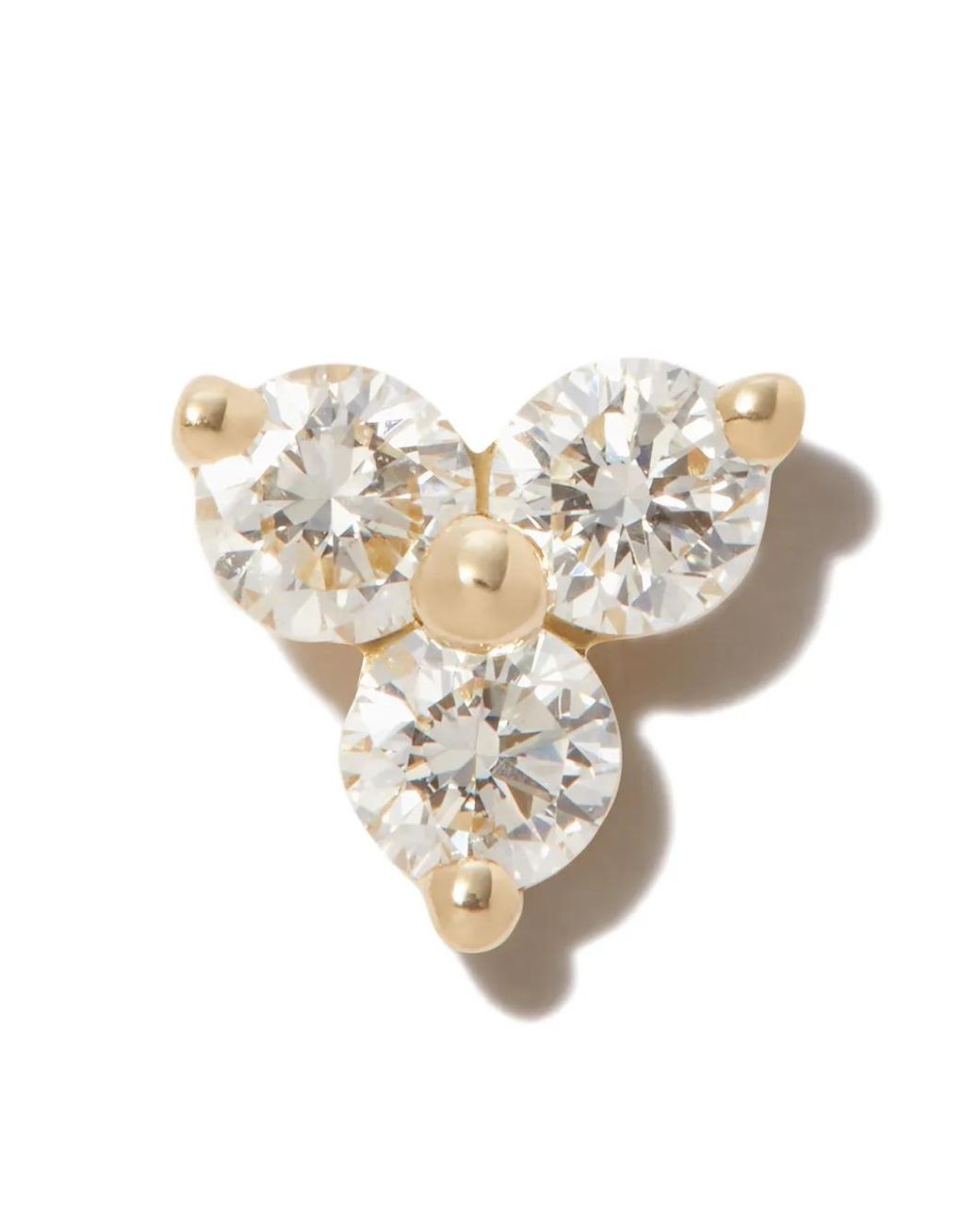 Maria Tash White 18Kt Trinity Stud Earring
