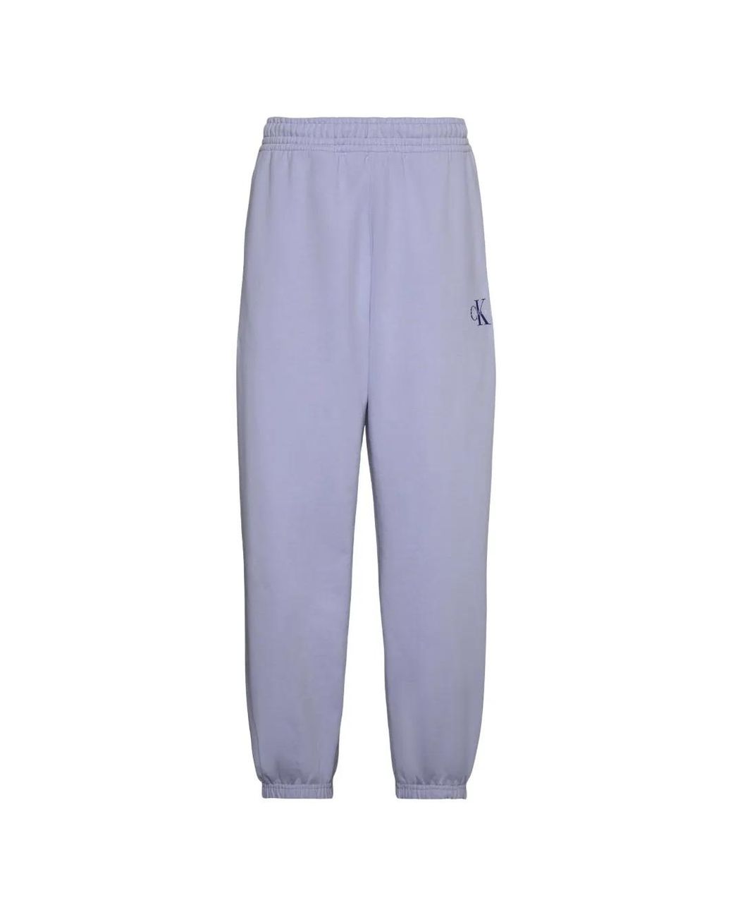 Calvin Klein Blue Logo-Embroidered Elasticated Track Pants