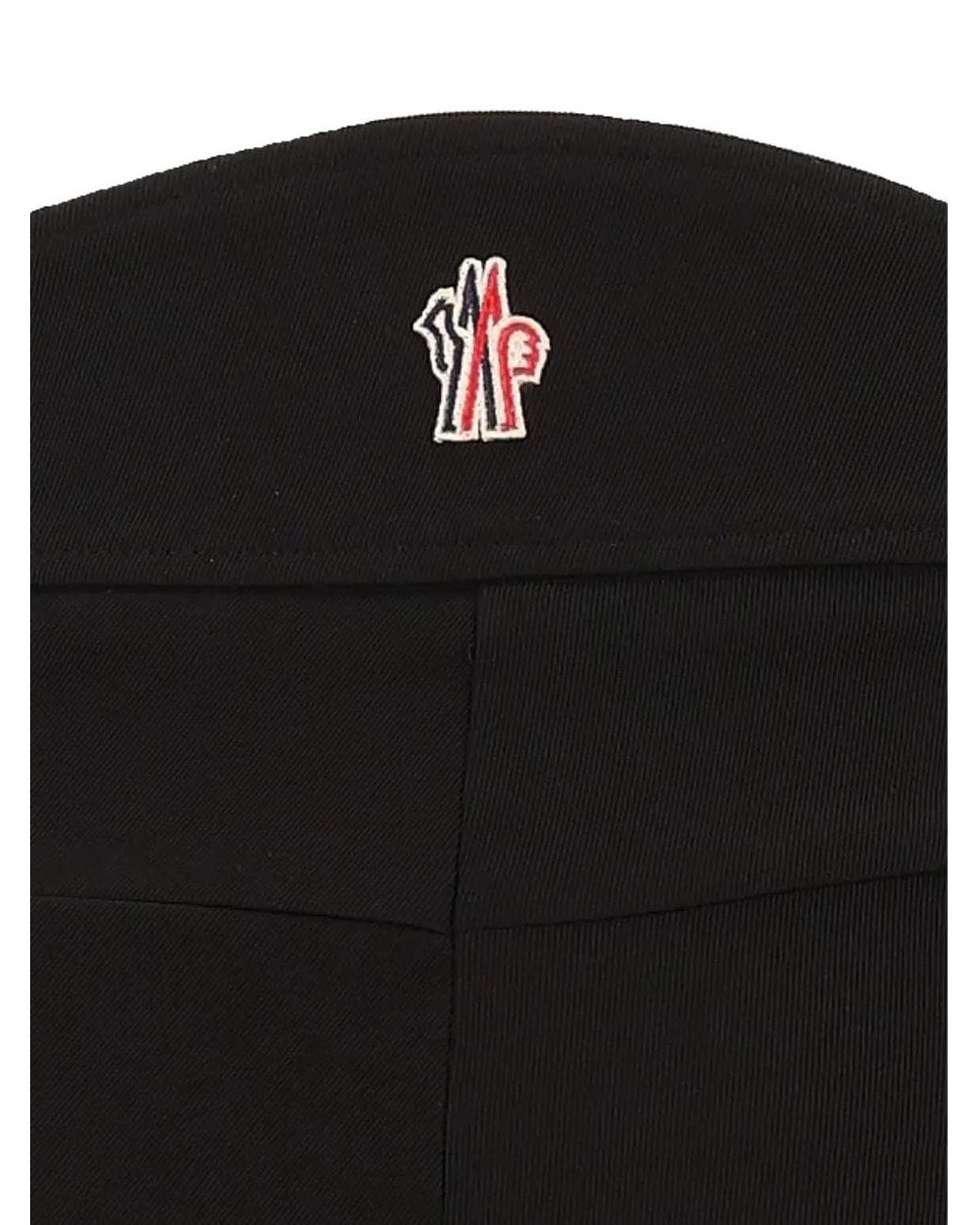 Moncler Black Logo-Patch Slim-Fit Trousers