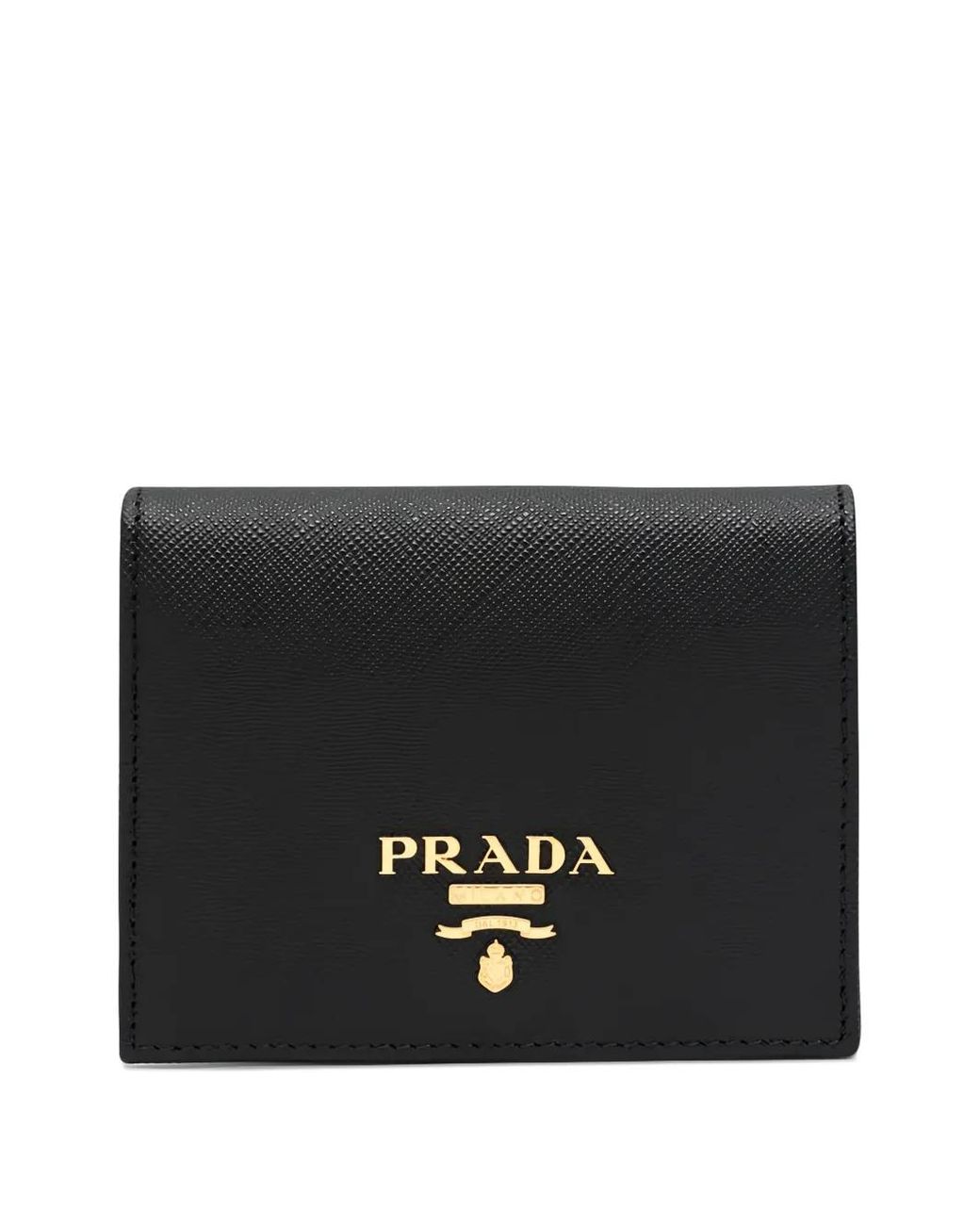 Prada Black Small Saffiano Leather Wallet