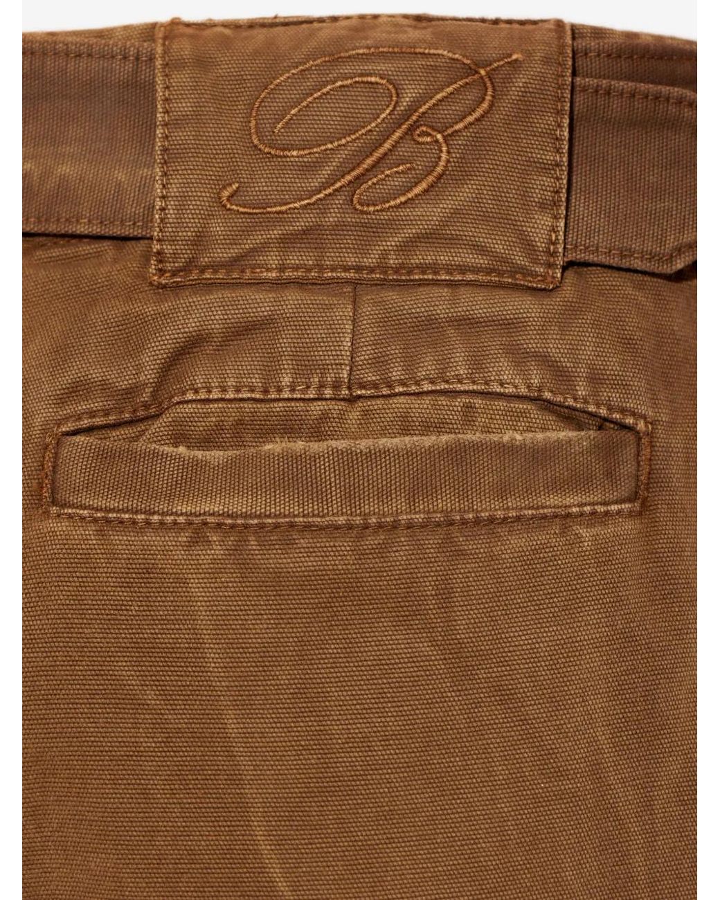 Blumarine Brown Pleated Belted Trousers