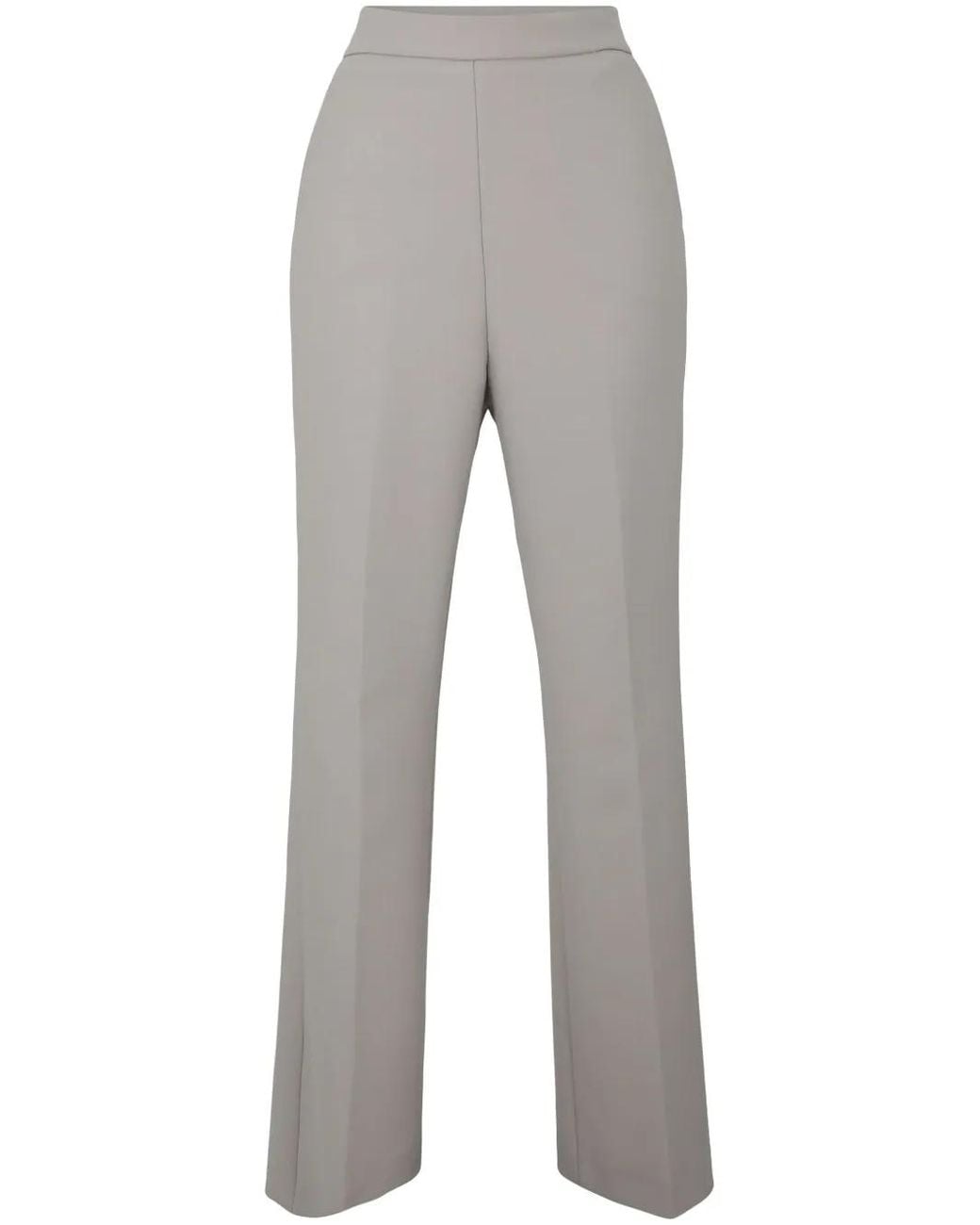 Fabiana Filippi Gray High-Waist Wool Tailored Trousers