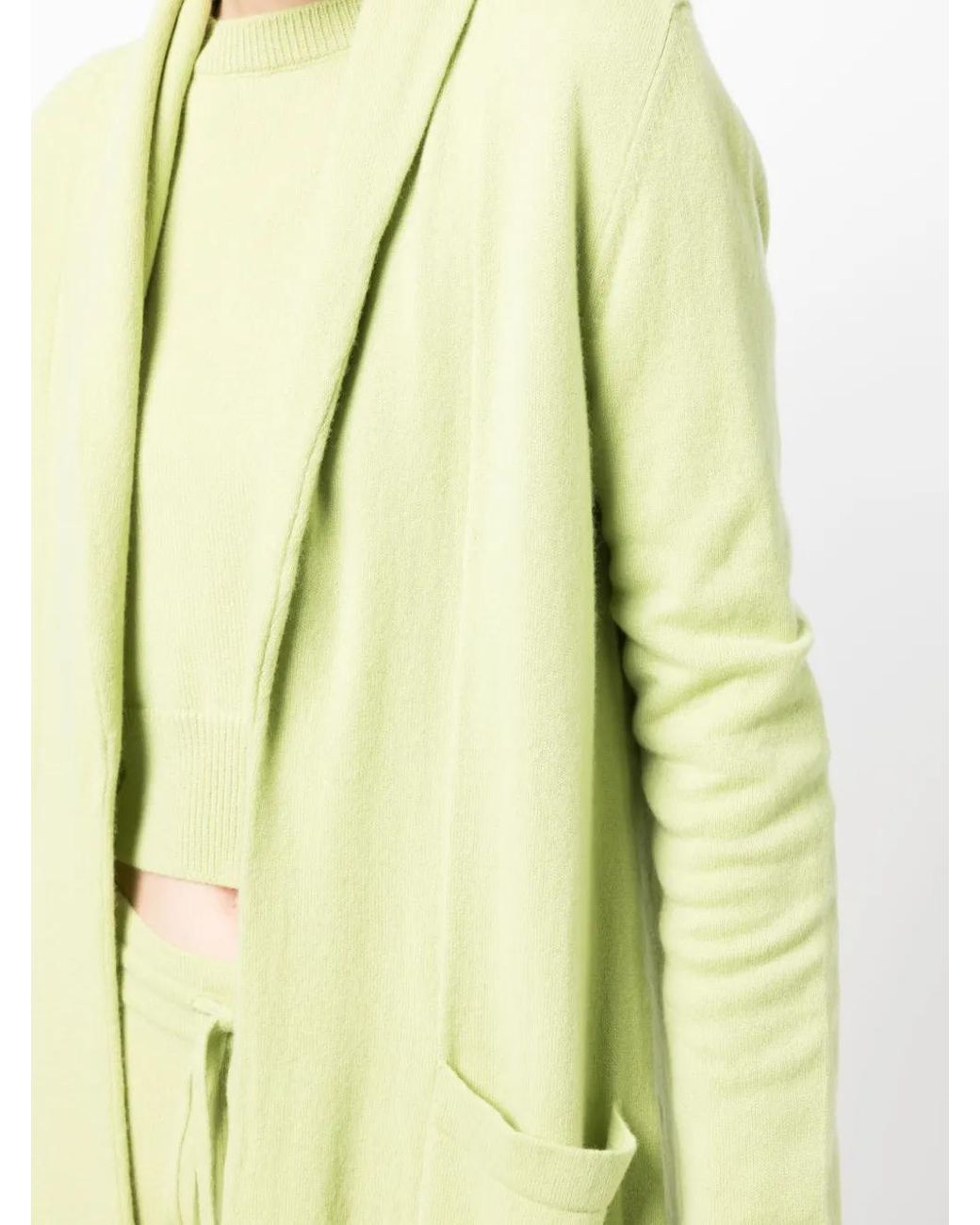 Teddy Cashmere Yellow Venzia Open-Front Cashmere Cardigan