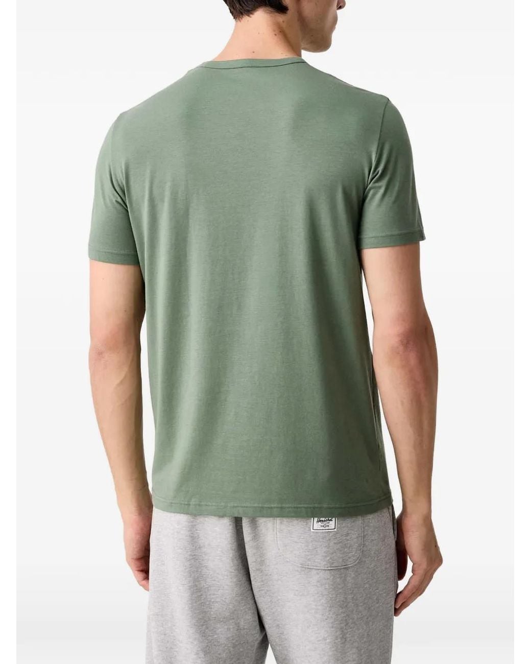 Emporio Armani Green Logo-Print Crew-Neck T-Shirts (Set Of Two) for men