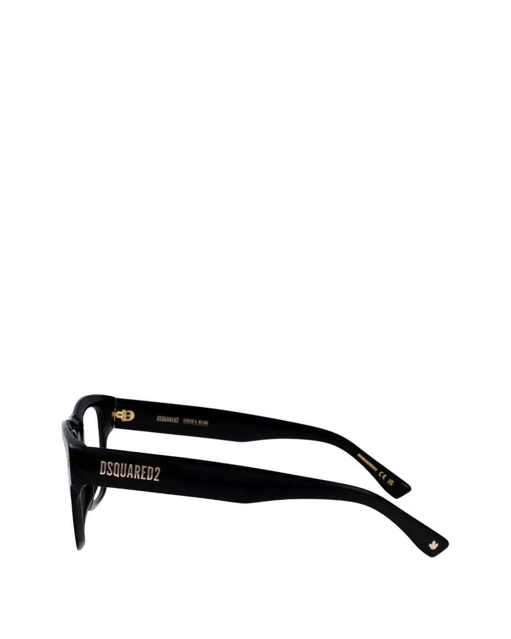 DSquared² Black Rectangle Glasses for men