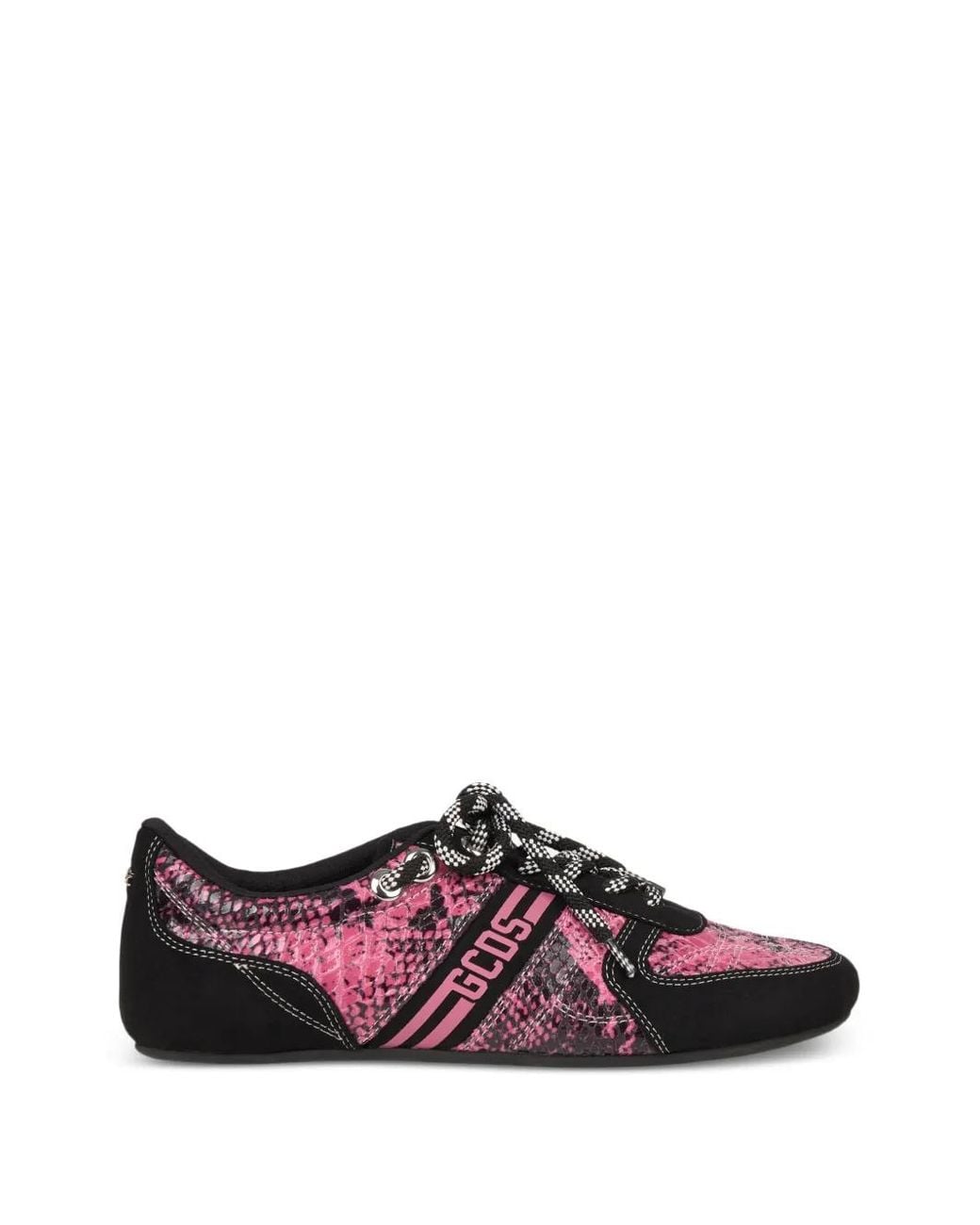 Gcds Purple Snakeskin-Print Sneakers