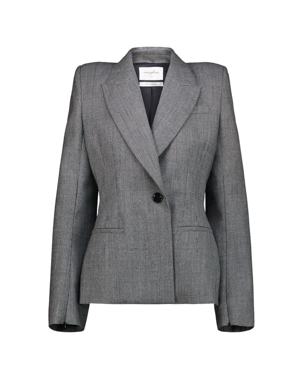MATIERES FECALES Gray Prince Of Wales Check Jacket