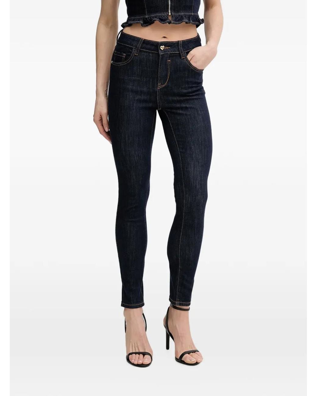 GAUDI Blue Logo-Plaque Jeans