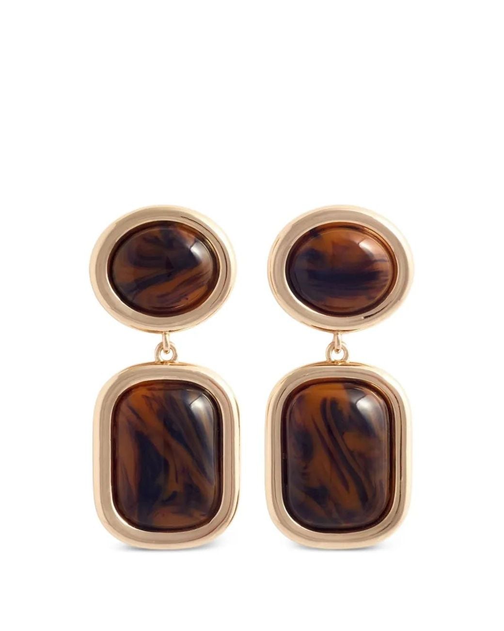 Pendientes Con Efecto De Carey Self-Portrait de color Brown