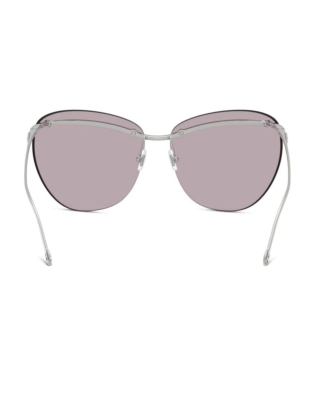 DIESEL Natural Rimless Cat-Eye Sunglasses
