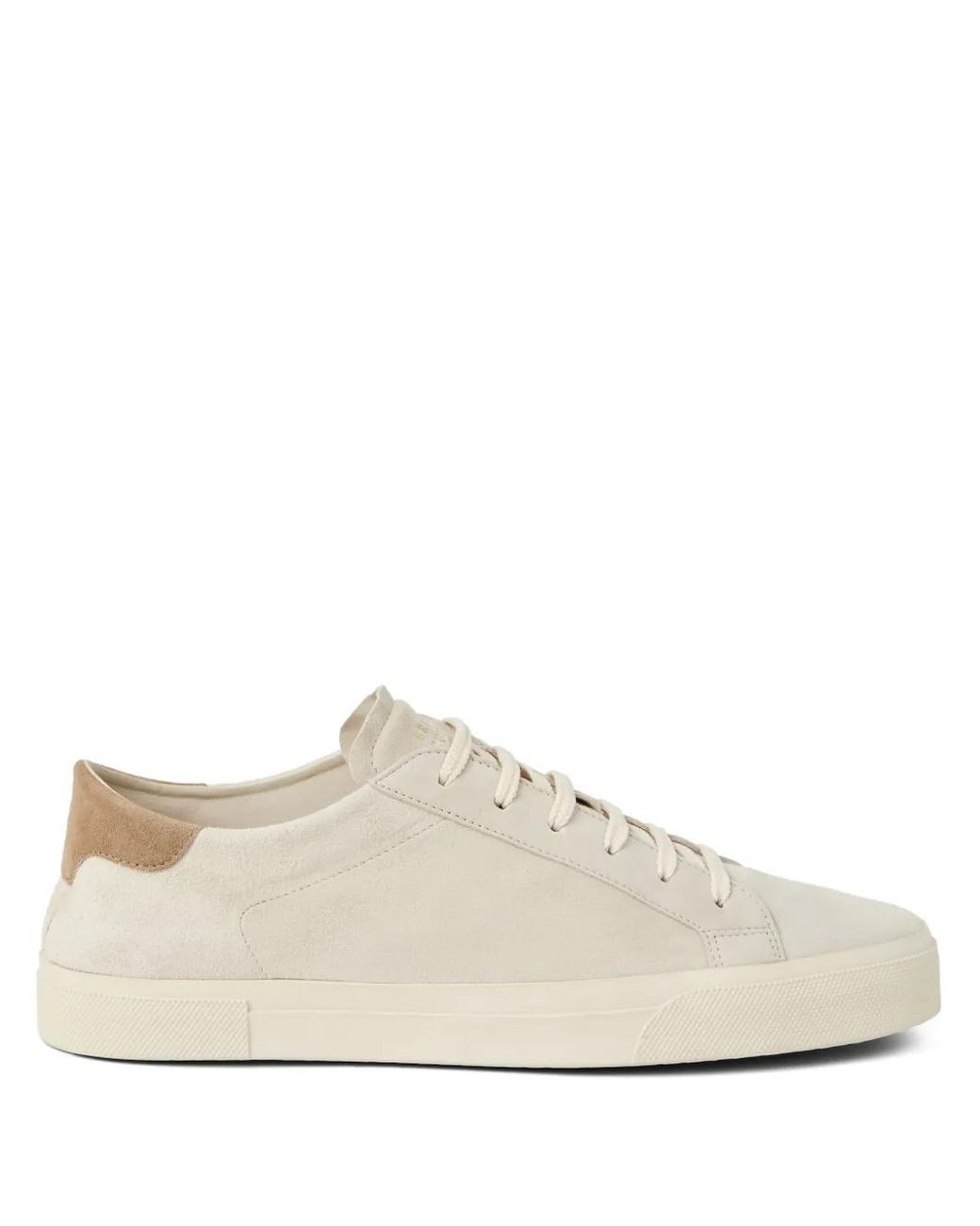 Brunello Cucinelli White Suede Sneakers for men
