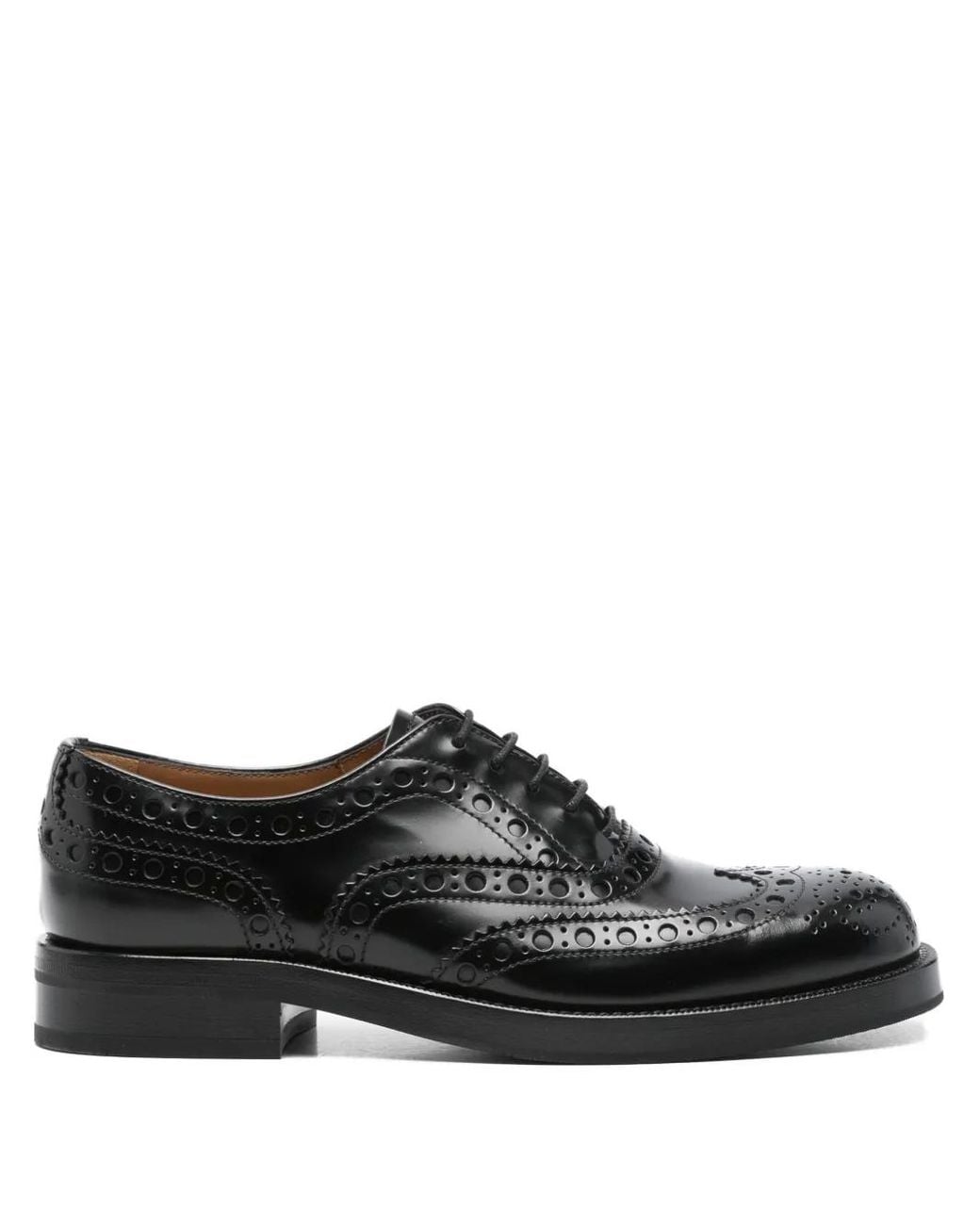 Church's Black Pilar Leather Laced Shoes