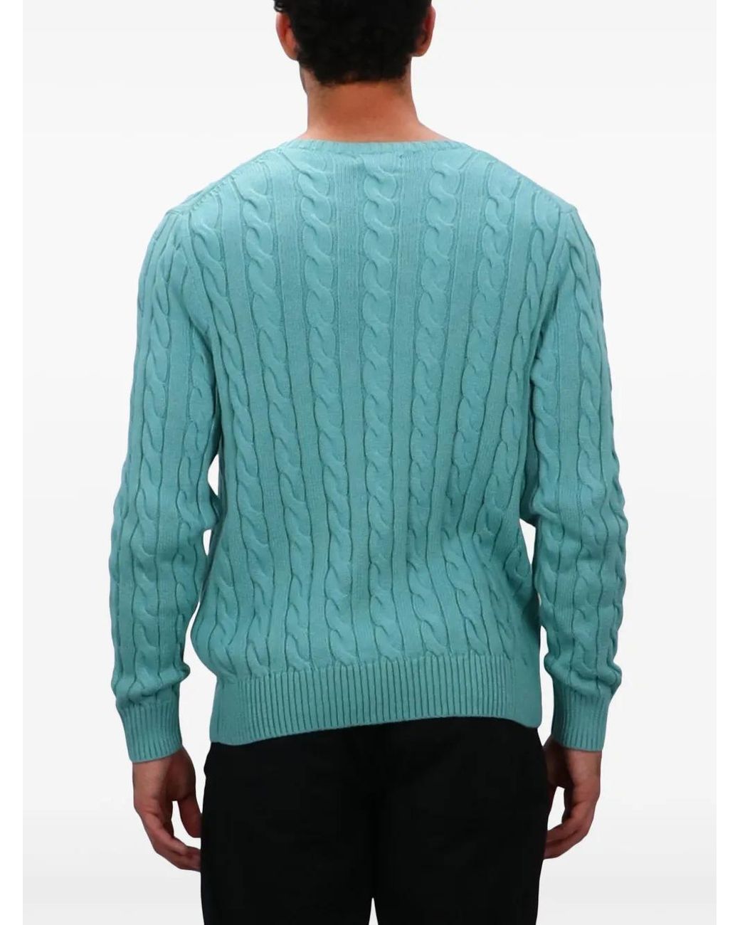 Polo Ralph Lauren Blue Polo Pony-Embroidered Sweater for men