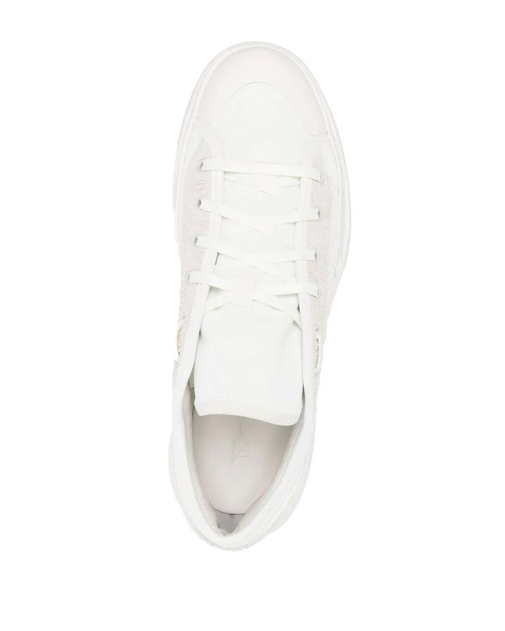 Adidas White Ajatu Court Y-3 Low-Top Sneakers