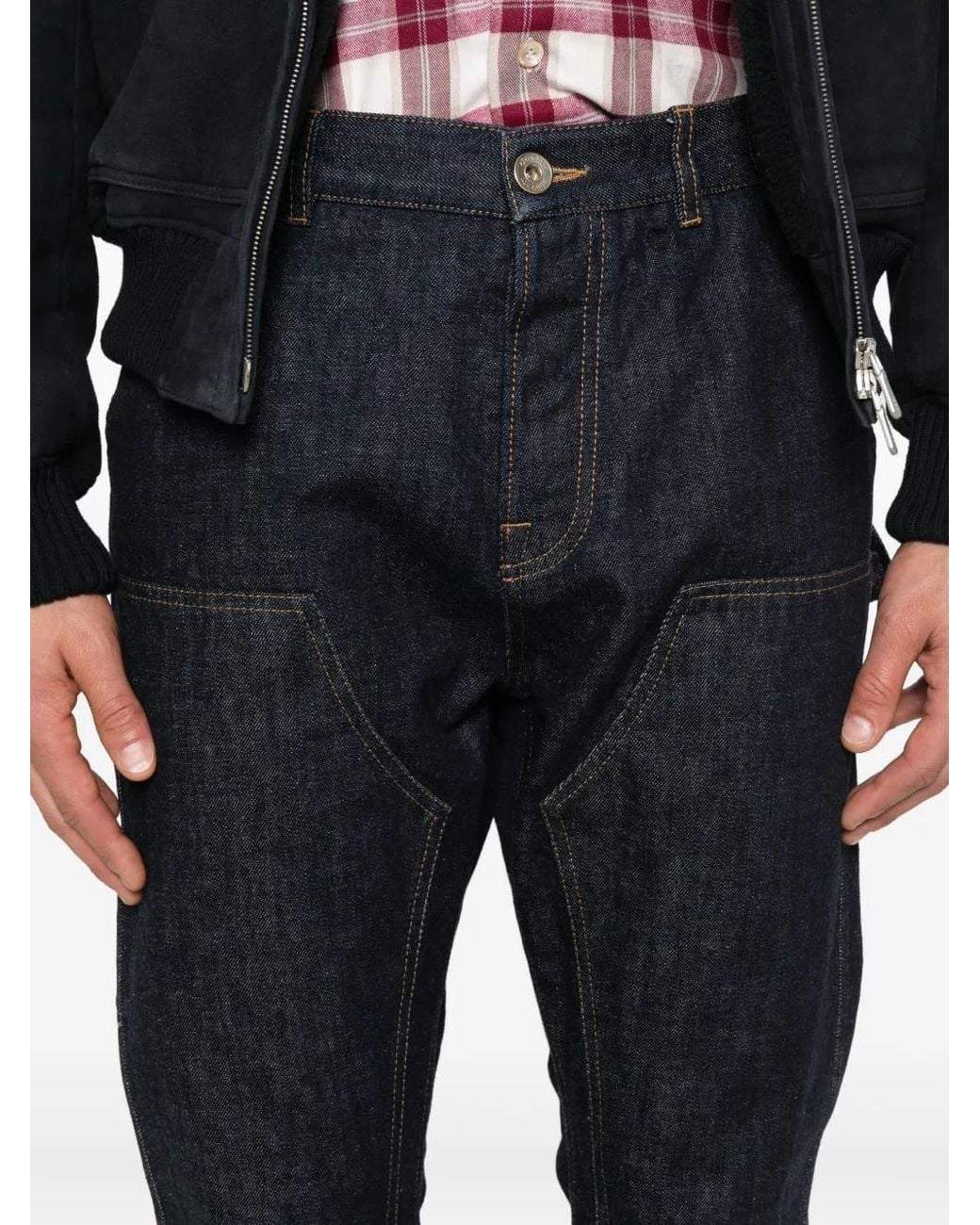Eleventy Blue Double-Pocket Denim Pants for men