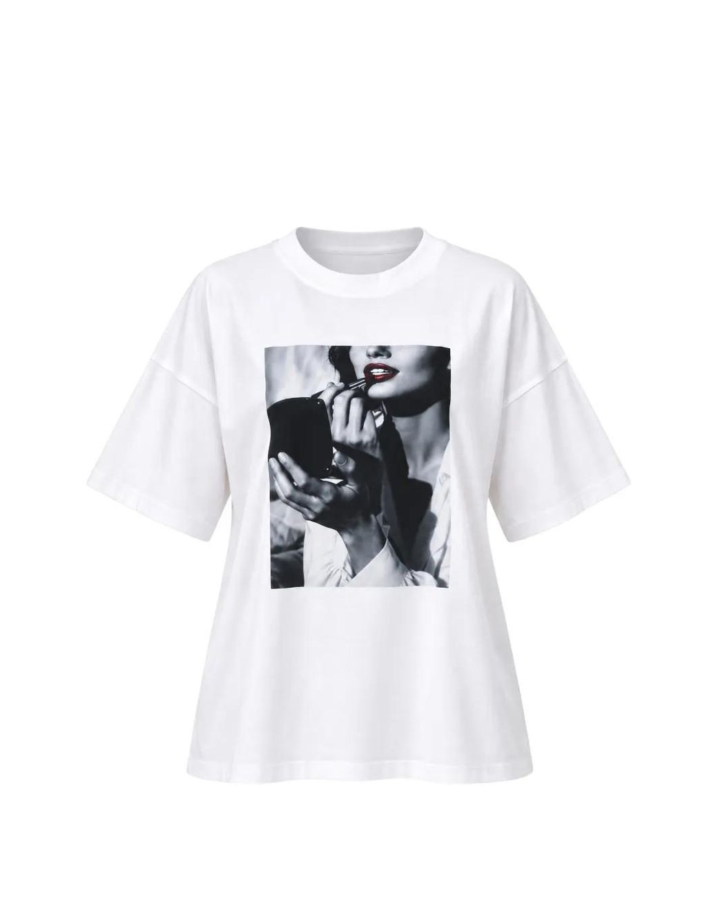 ViCOLO White Graphic-Print T-Shirt