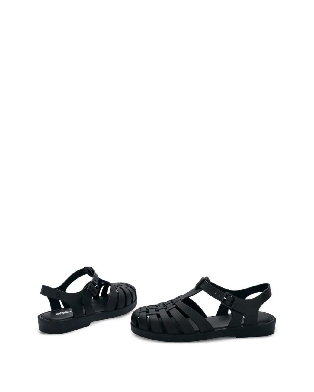 Melissa Black Possession Strappy Flat Sandals