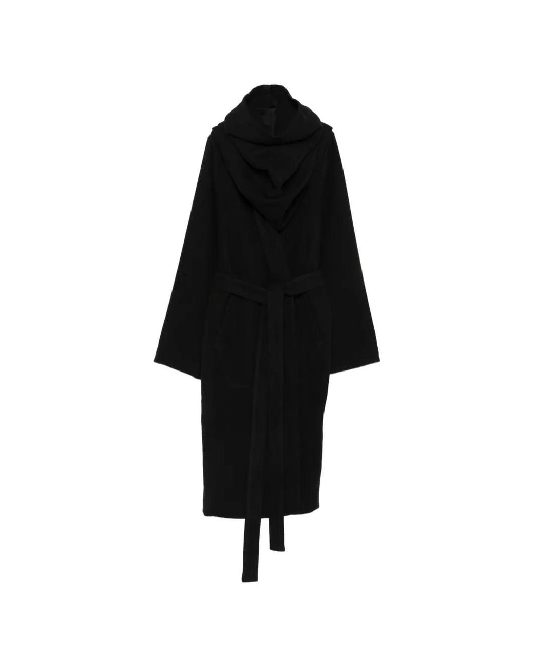Abrigo Oversize Con Cinturón Rick Owens de color Black