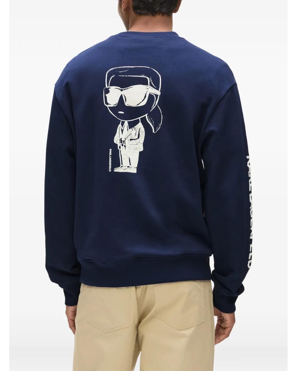 Karl Lagerfeld Blue Sweat Ample À Logo Ikon for men