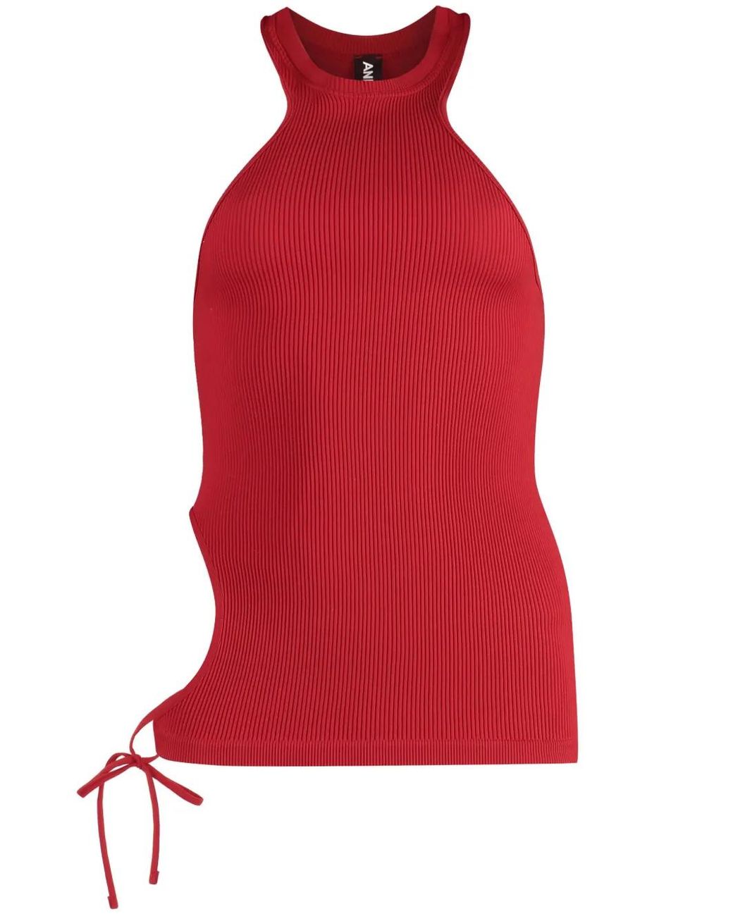 ANDREADAMO Red Cut-Out Tank Top