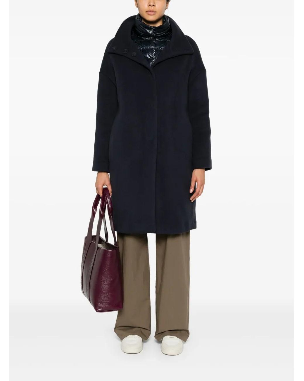 Herno Black Layered Padded Parka Coat