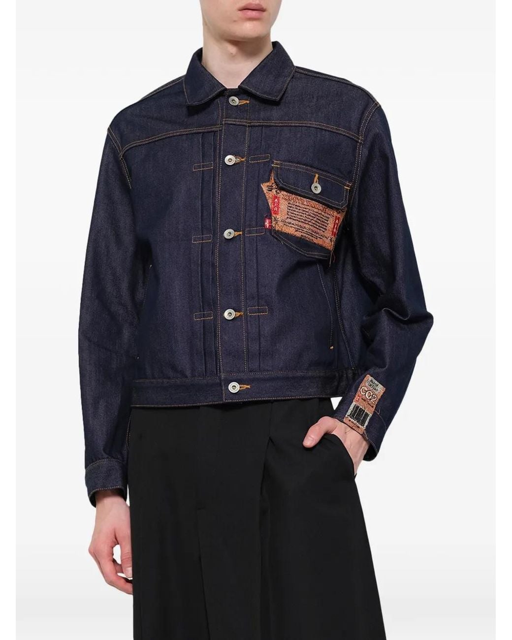 Doublet Blue Air Yarn Denim Jacket for men