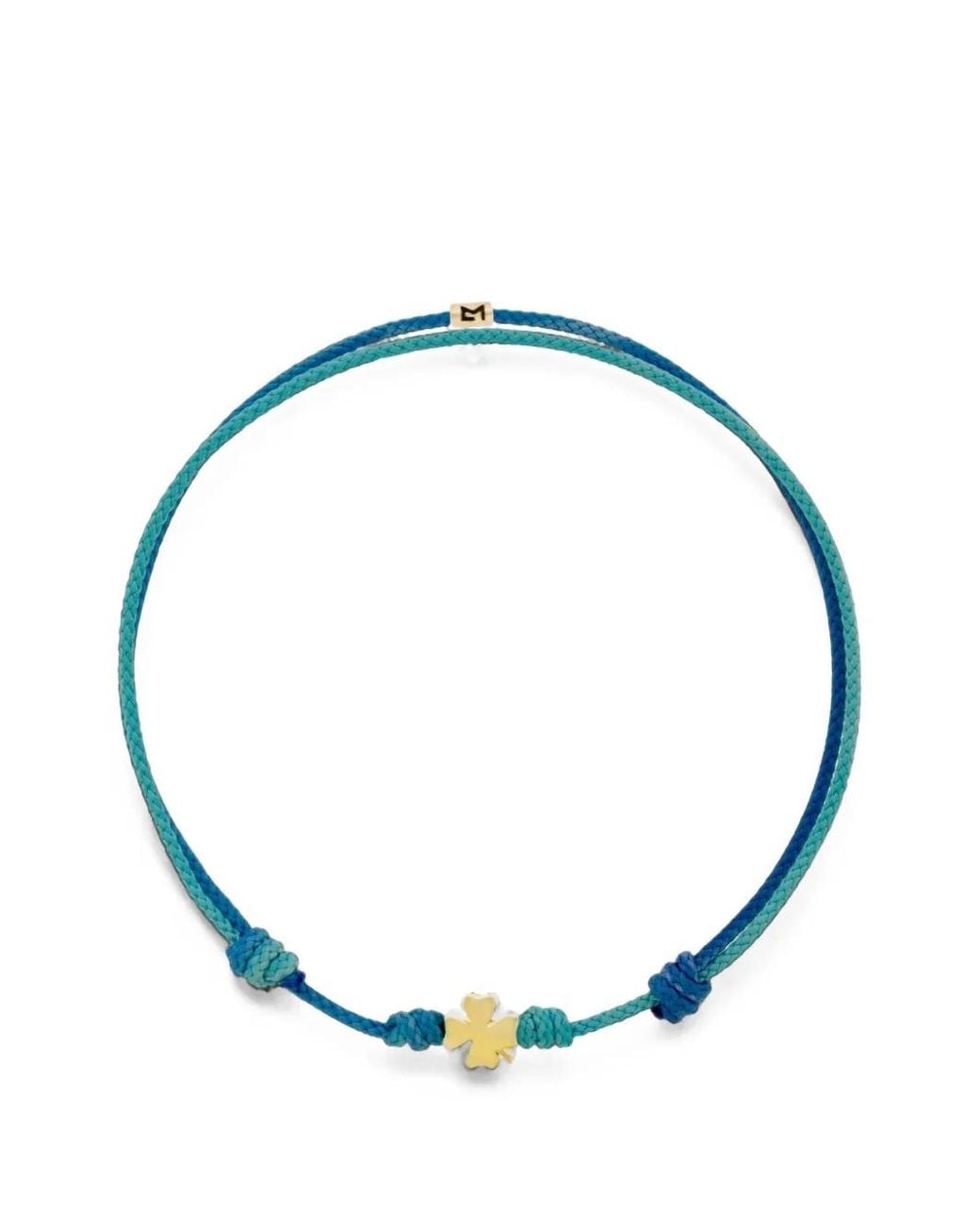 Luis Morais Blue Clover Cord Bracelet for men