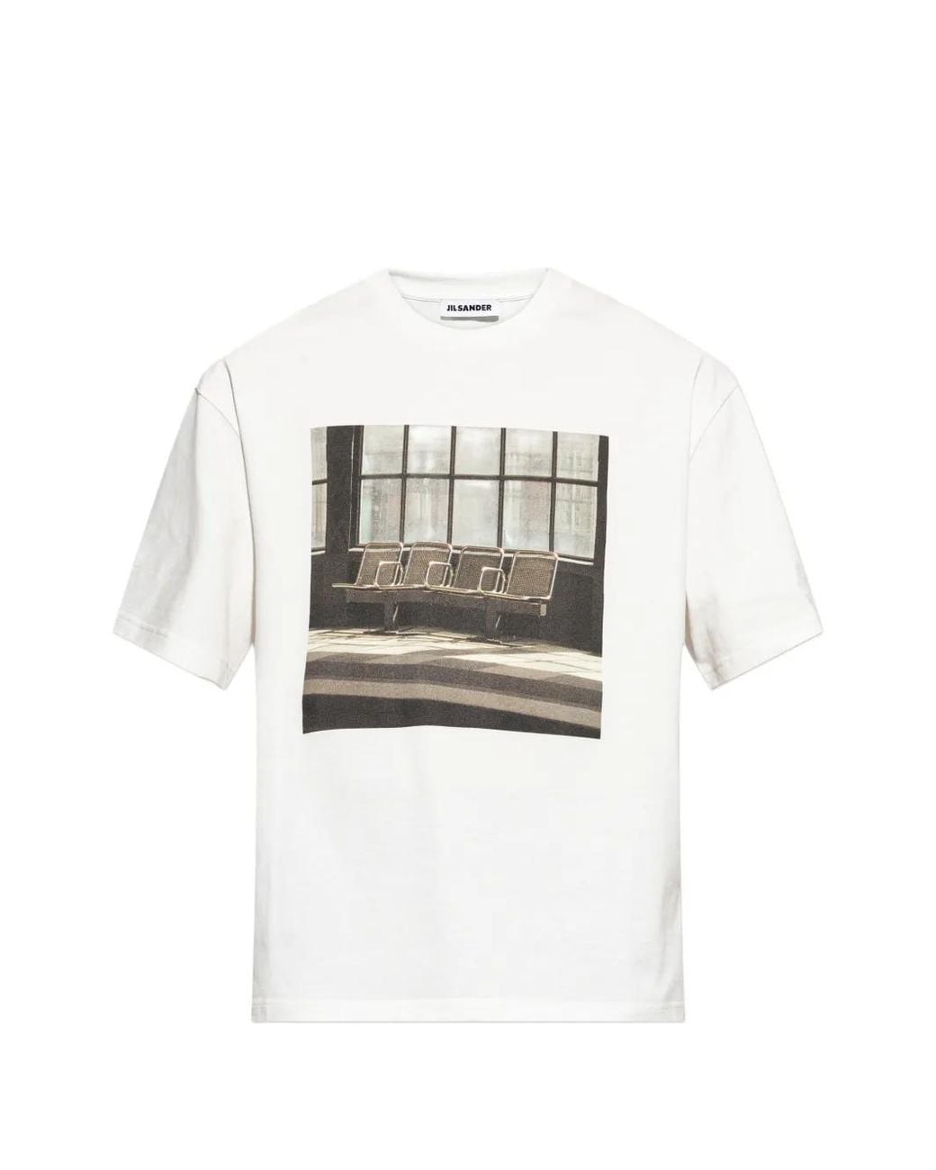 Jil Sander White Graphic T-Shirt for men