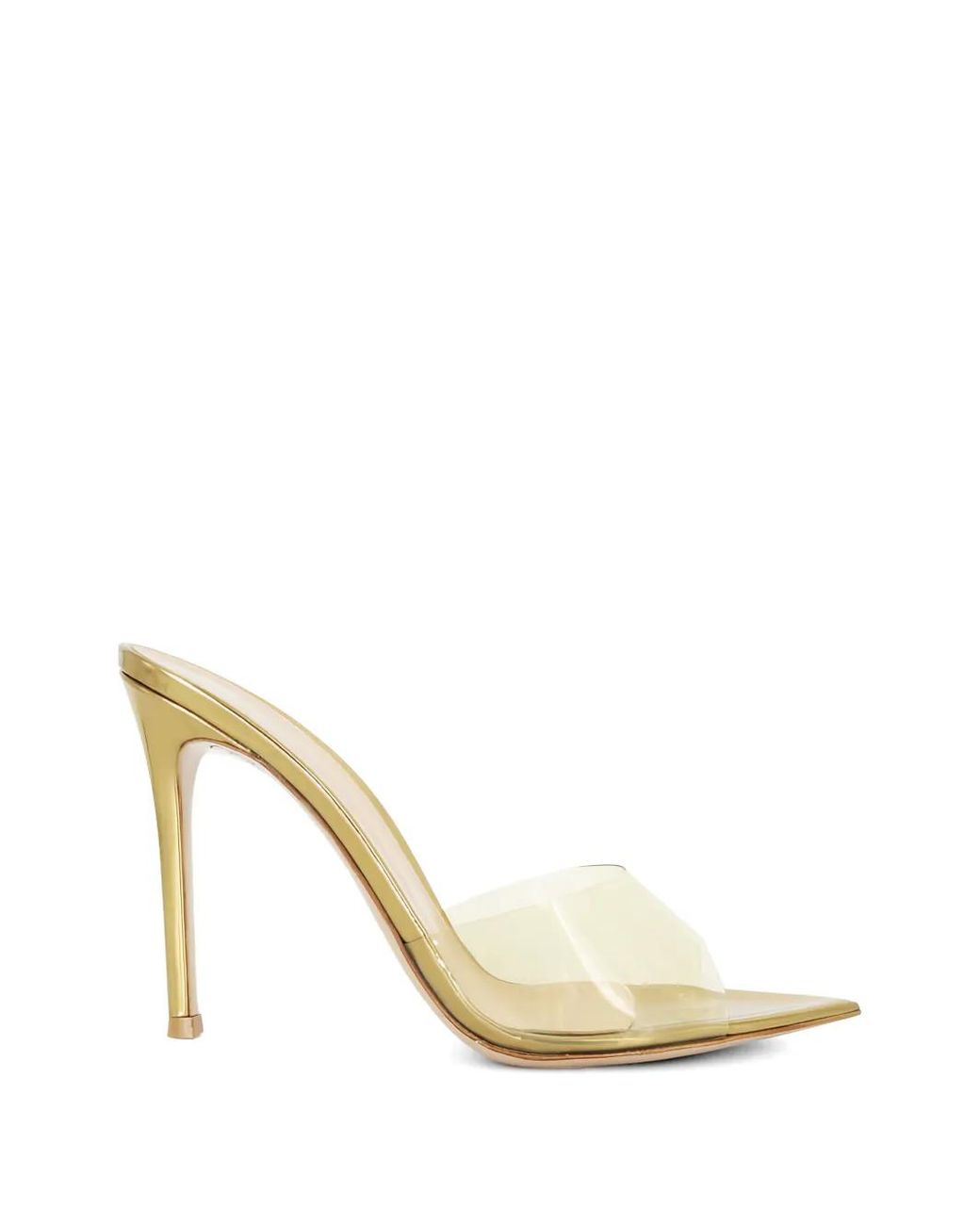 Gianvito Rossi Metallic Elle 105 Mules